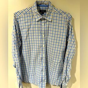 J. Maverick New York Men’s Medium Multicolor Gingham Plaid Casual Shirt